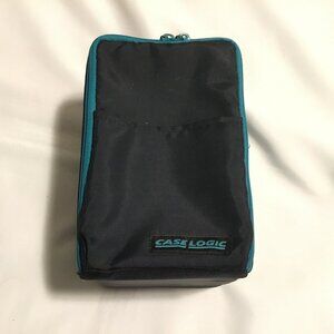 Vintage Case Logic 15 CD Black/Teal Padded Carrying Case With Handle Pre-Owned
